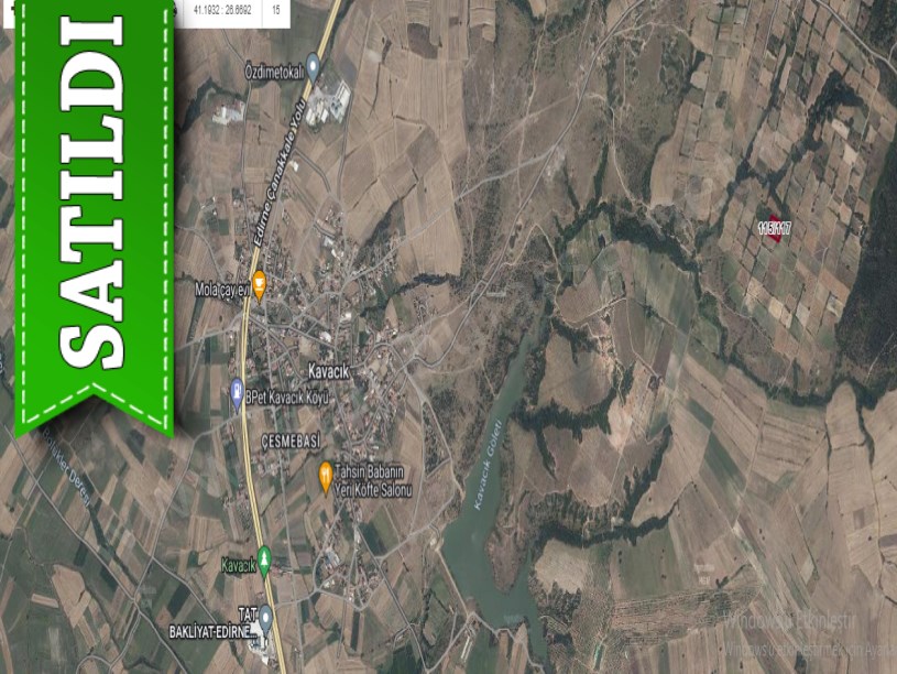Edirne Uzunköprü Kavacık Köyünde Satılık Arsa , 1000 m2 Hisseli 