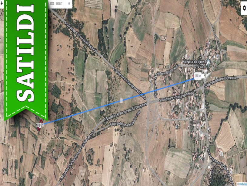 Edirne Lalapaşa Süleymandanişmentte Satılık Tarla , 1,159 m2 Yolu Var Tek Tapu 