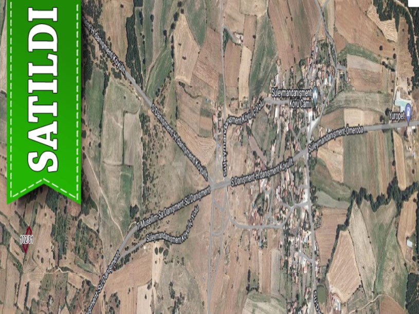 Edirne Lalapaşa Süleymandanişmentte Satılık Tarla , 1,159 m2 Yolu Var Tek Tapu 