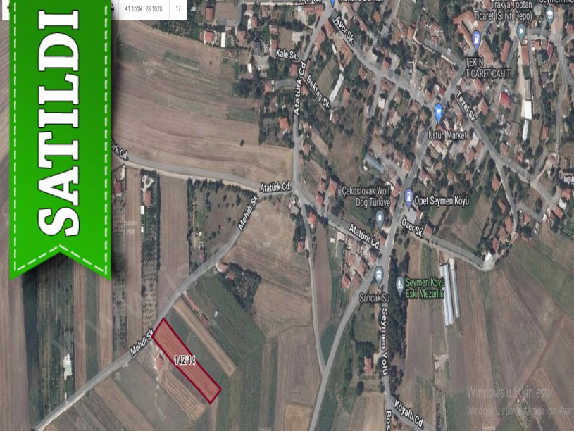 Silivri Seymende Satılık Arsa , 517 m2 Yolu Var Evlere Yakın 