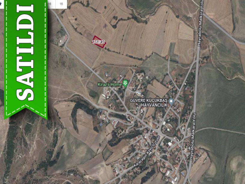 Tekirdağ Malkara Karacagür Mah, Satılık Arsa , 294 m2 Yolu Var