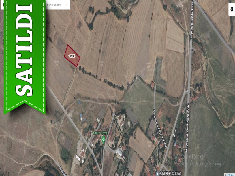 Tekirdağ Malkara Karacagür Mah, Satılık Arsa , 294 m2 Yolu Var