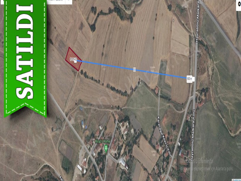 Tekirdağ Malkara Karacagür Mah, Satılık Arsa , 294 m2 Yolu Var
