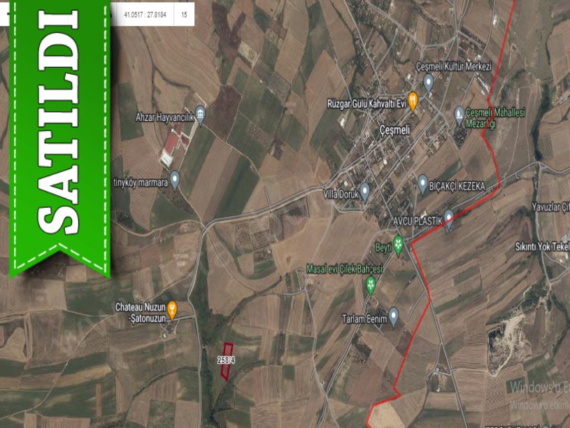 Tekirdağ Marmaraereğli Çeşmeli Mah Satılık Arsa , 324 M2 Köye Yakın