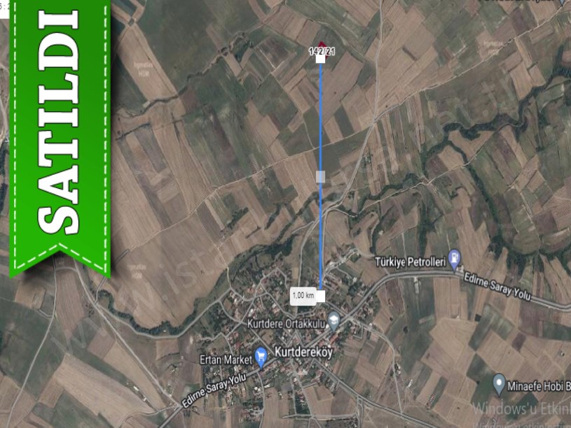 Tekirdağ Saray Kurtderede Satılık Arsa , 264 M2 Yola Yakın Hisseli