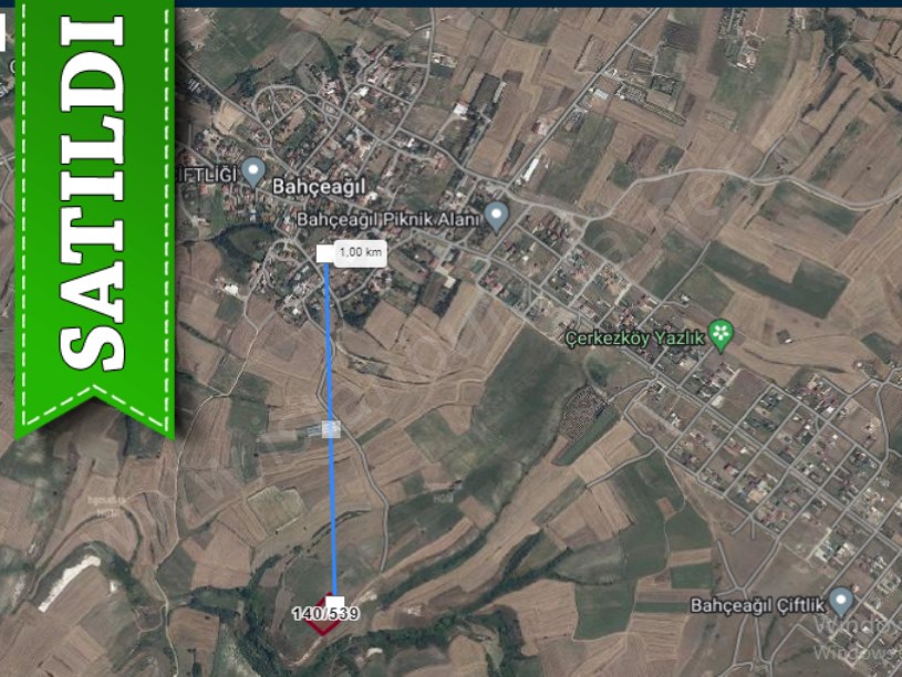 Tekirdağ Kapaklı Bahçeağıl Mah , Satılık Tarla , 6,250 m2 Yolu Var Tek tapu