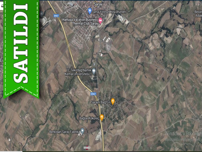 Tekirdağ Saray Ayaspaşada Satılık Arsa ,  3,407 M2 Tek Tapu Yolu Var