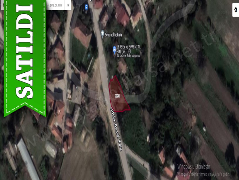 Çatalca Belgratta Satılık Arsa , 362 m2 Cadde Cephe Müstakil