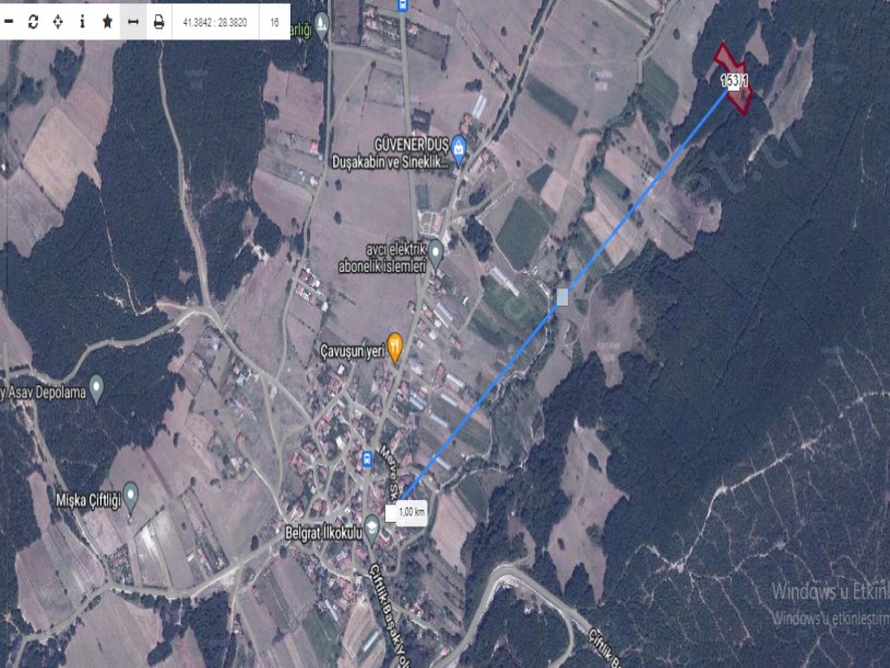 Çatalca Belgratta Satılık Arsa , 218 M2 Hisseli 