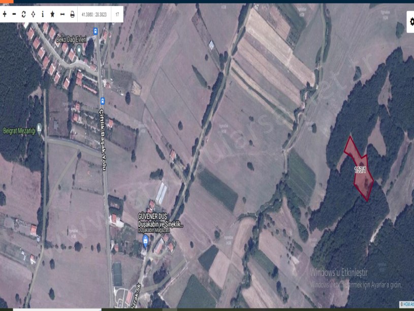 Çatalca Belgratta Satılık Arsa , 218 M2 Hisseli 