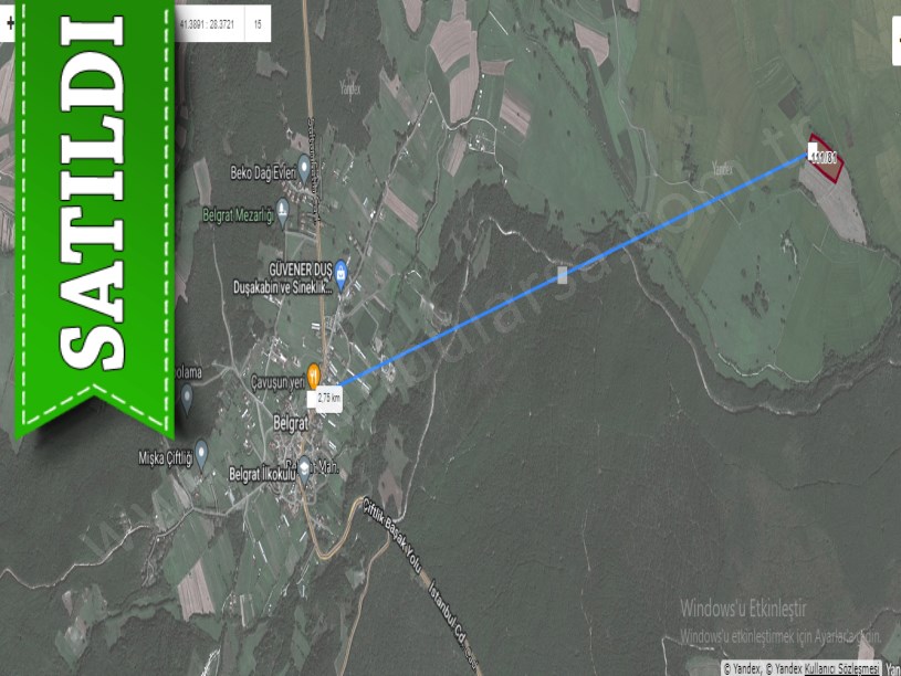 Çatalca Ormanlıda Satılık Arsa , 1,300 M2 Yolu Var 