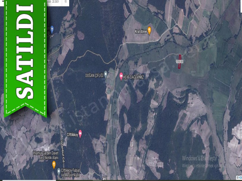 Çatalca Çiftlikköyde Satılık Arsa , 357 M2 Yolu Var Hisseli
