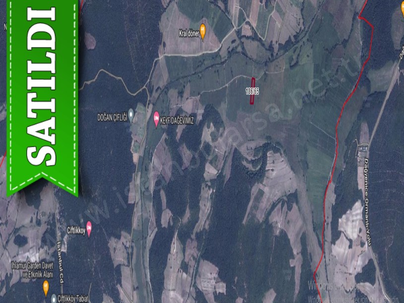 Çatalca Çiftlikköyde Satılık Arsa , 357 M2 Yolu Var Hisseli