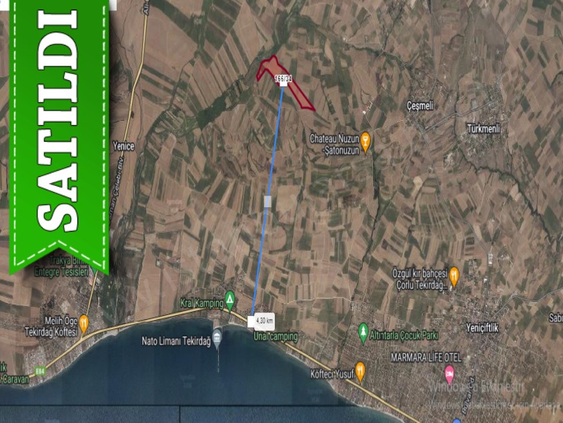 Tekirdağ Marmaraereğli Çeşmeli Mah Satılık Arsa ,952 M2 Yolu Var Hisseli