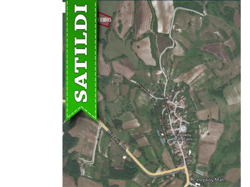 Çatalca Celepköyde Satılık Arsa , 270 m2 Resmi Yola Cephe Çaplı Hisseli