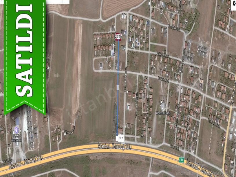 Tekirdağ Marmaraereğli Çeşmeli Mah Satılık Arsa ,147 m2  Yolu Var Deniz Manzaralı 