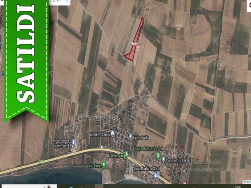 Tekirdağ Marmaraereğli Çeşmeli Mah Satılık Arsa , 398 m2 Deniz Manzaralı Yolu Var Hisseli