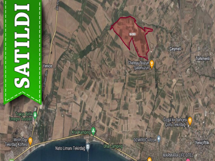 Tekirdağ Marmaraereğli Çeşmeli Mah Satılık Arsa , 502 m2 Hisseli
