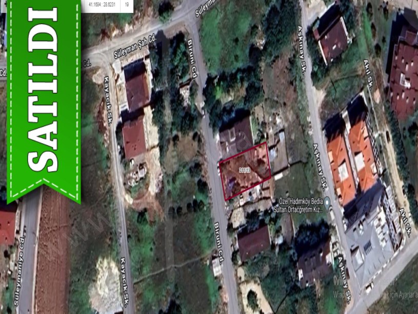 Arnavutköy Hadımköyde Satılık Arsa , 459 M2 Cadde Cephe Müstakil 