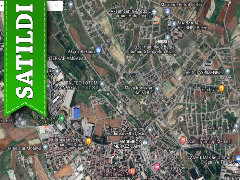 Arnavutköy Hadımköyde Satılık Arsa , 459 M2 Cadde Cephe Müstakil 