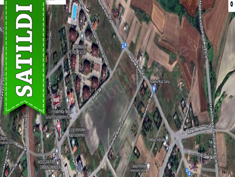 Arnavutköy Hadımköyde Satılık Arsa , 459 M2 Cadde Cephe Müstakil 