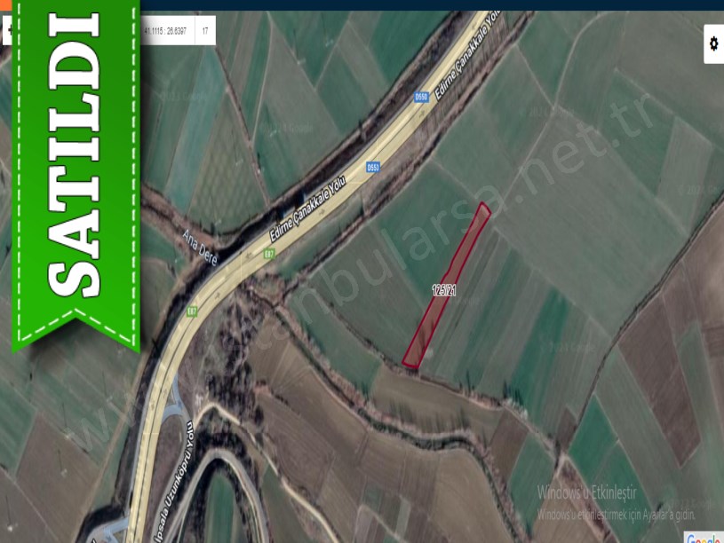 Edirne  Uzunköprü Karapınar Köyü Satılık Arsa . 268 m2 Yolu Var Hisseli