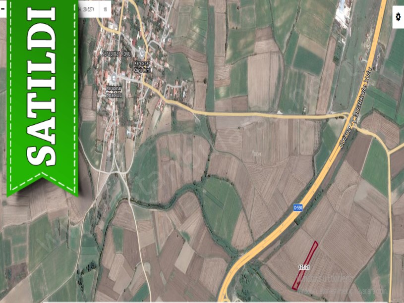 Edirne  Uzunköprü Karapınar Köyü Satılık Arsa . 268 m2 Yolu Var Hisseli