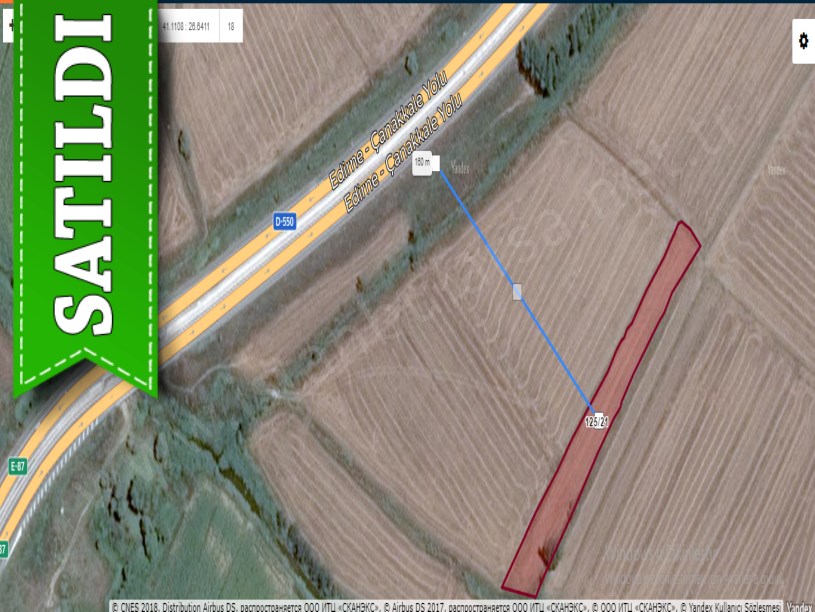 Edirne  Uzunköprü Karapınar Köyü Satılık Arsa . 268 m2 Yolu Var Hisseli