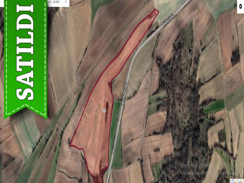 Edirne  Uzunköprü Bıldır Köyü Satılık Arsa , 708 m2 Yolu Var Hisseli
