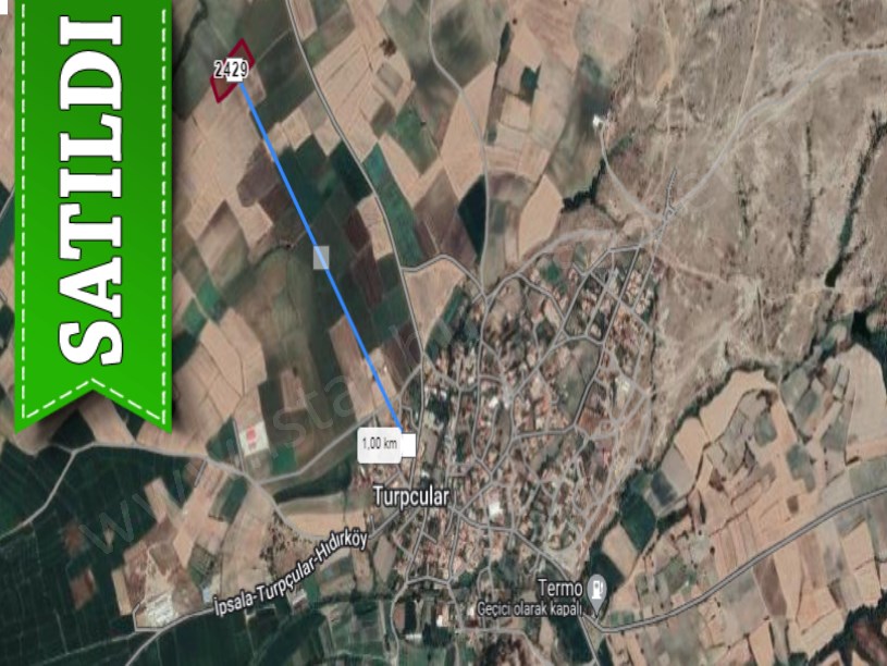 Edirne İpsala Turpçular Köyü Satılık Arsa , 206 m2 Yolu Var Hisseli