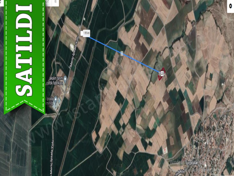 Edirne İpsala Turpçular Köyü Satılık Arsa , 206 m2 Yolu Var Hisseli