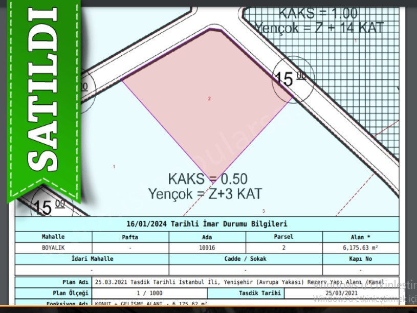 Arnavutköy Boyalıkta Satılık Arsa , 279 M2 Yolu Var Evlerin Yakını İmarlı