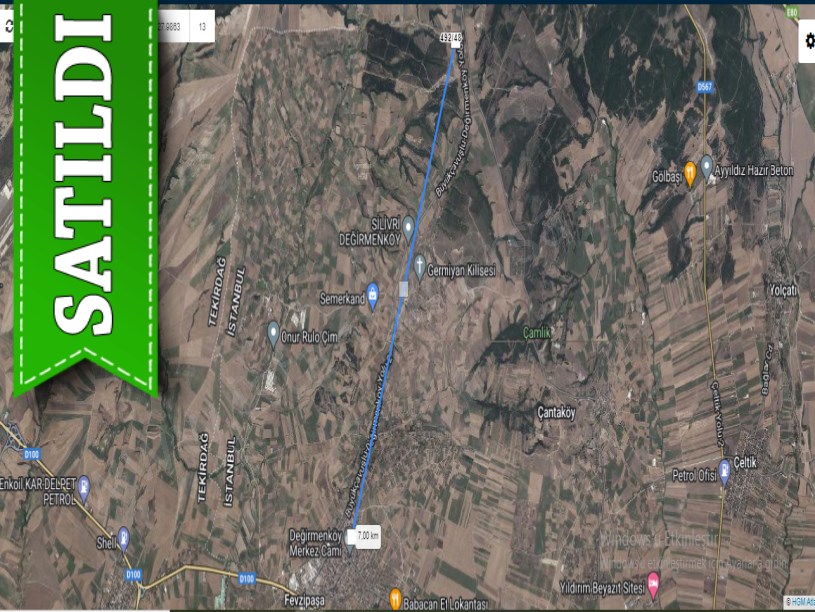 Silivri Değirmenköyde Satılık Arsa , 938 m2 Yolu Var Hisseli