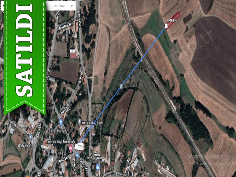 Silivri Kurfallıda  Satılık Arsa , 1,146 M2 Müstakil Evlerin Yakını