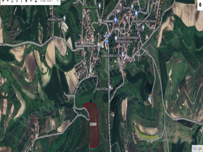 Arnavutköy Boyalıkta Satılık Arsa , 300 M2 İmarlı Yolu Var