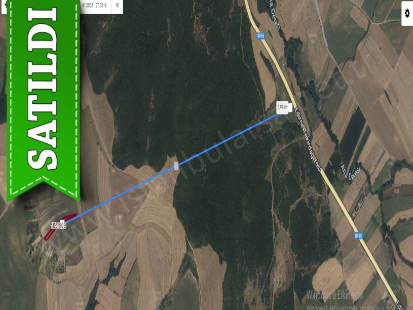 Tekirdağ Süleymanpaşa Demirli Mah Satılık Tarla , 1,604 m2 Müstakil Yolu Var
