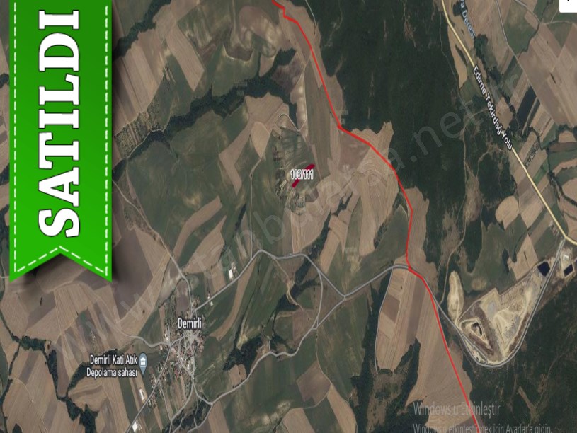 Tekirdağ Süleymanpaşa Demirli Mah Satılık Tarla , 1,470 m2 Yolu Var Köye Yakın