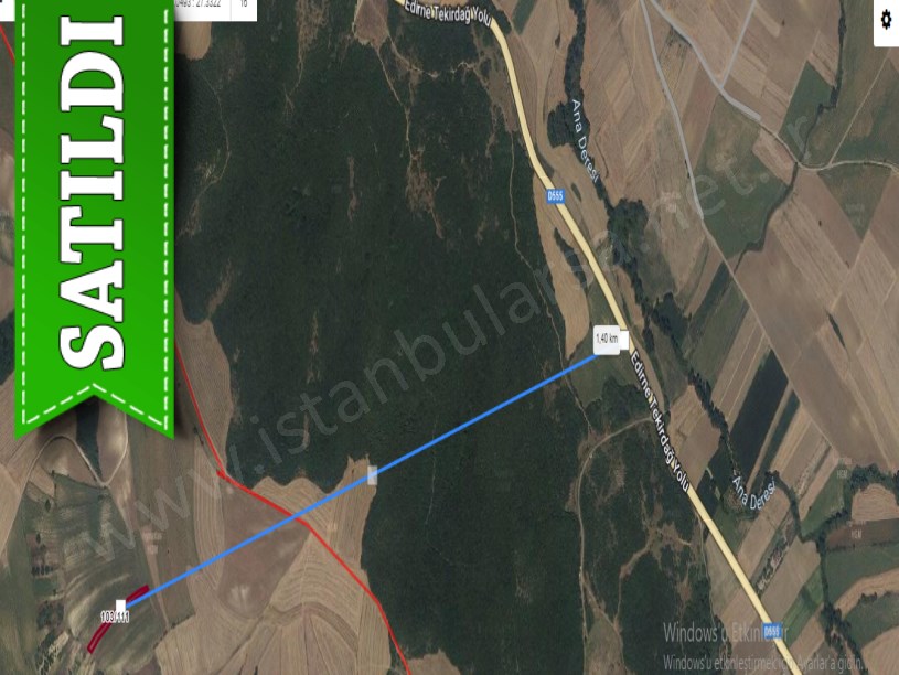 Tekirdağ Süleymanpaşa Demirli Mah Satılık Tarla , 1,470 m2 Yolu Var Köye Yakın