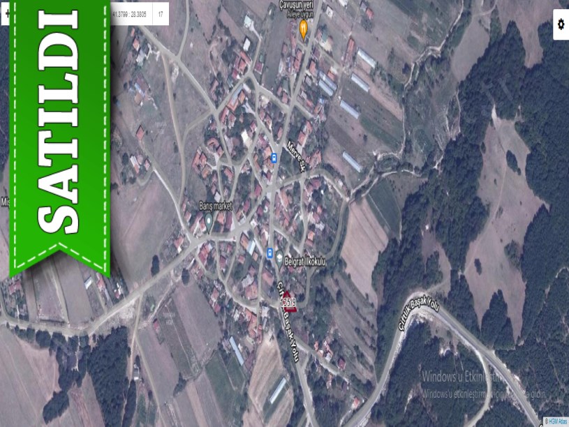 Çatalca Belgratta Satılık Arsa , 358 M2 Müstakil Asfalta Cephe
