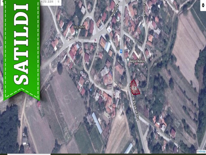 Çatalca Belgratta Satılık Arsa , 358 M2 Müstakil Asfalta Cephe
