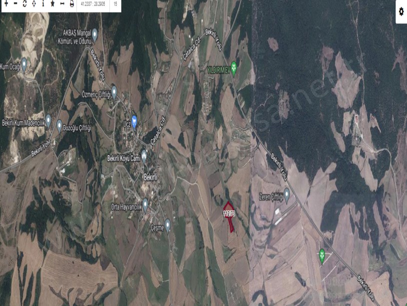 Silivri Bekirlide Satılık Tarla , 9,623 m2 Müstakil Yolu Var 