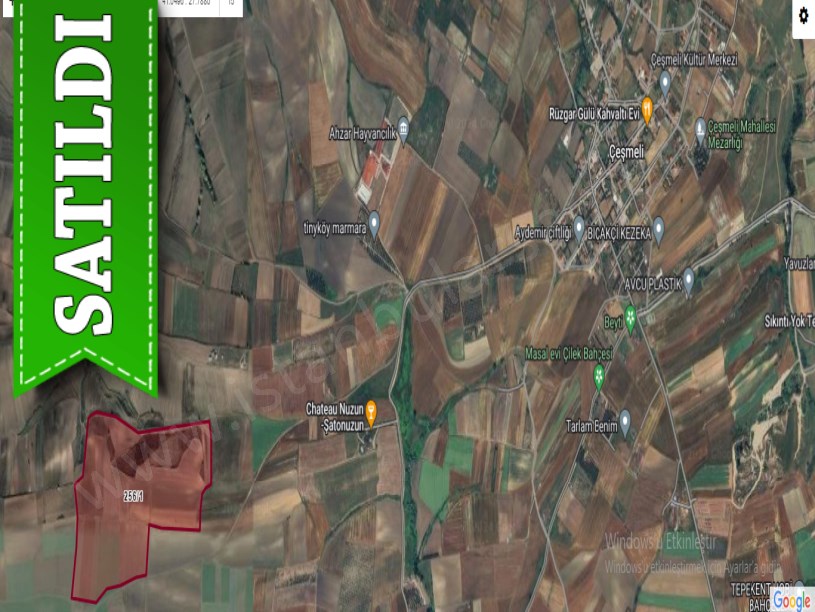 Tekirdağ Marmaraereğli Çeşmeli Mah Satılık Arsa , 238 M2 Hisseli Yolu Var
