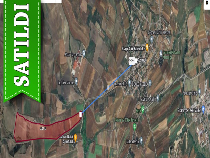 Tekirdağ Marmaraereğli Çeşmeli Mah Satılık Arsa , 181 M2 Evlerin Yakını Yolu Var