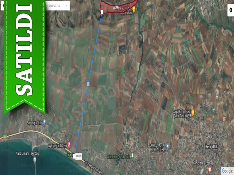Tekirdağ Marmaraereğli Çeşmeli Mah Satılık Arsa , 181 M2 Evlerin Yakını Yolu Var