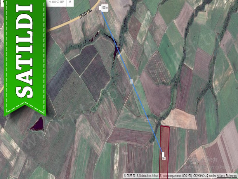  Tekirdağ Hayrabolu Temrezlide Satılık Tarla , 28,250 m2 Müstakil Yolu Var
