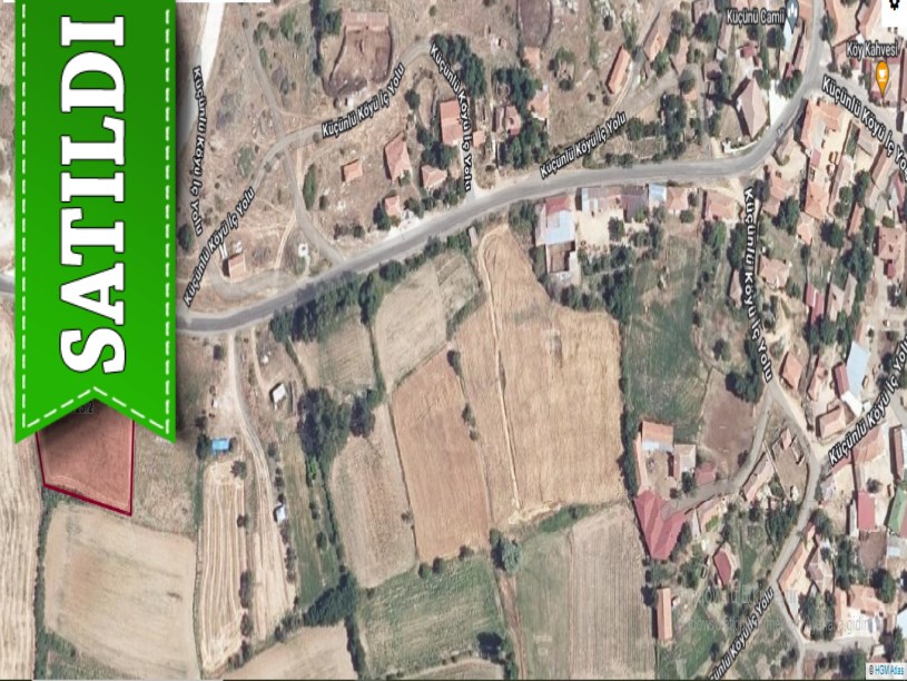 Edirne Lalapaşa Küçünlü Köyünde Satılık Tarla , 4,077 m2 Asfalta Cephe İmarlı Müstakil