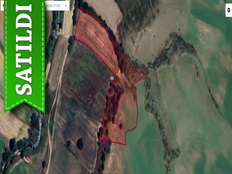 Kırklareli Merkez Kavakdere Köyü Satılık Tarla , 12,600 m2 Müstakil Yolu Var