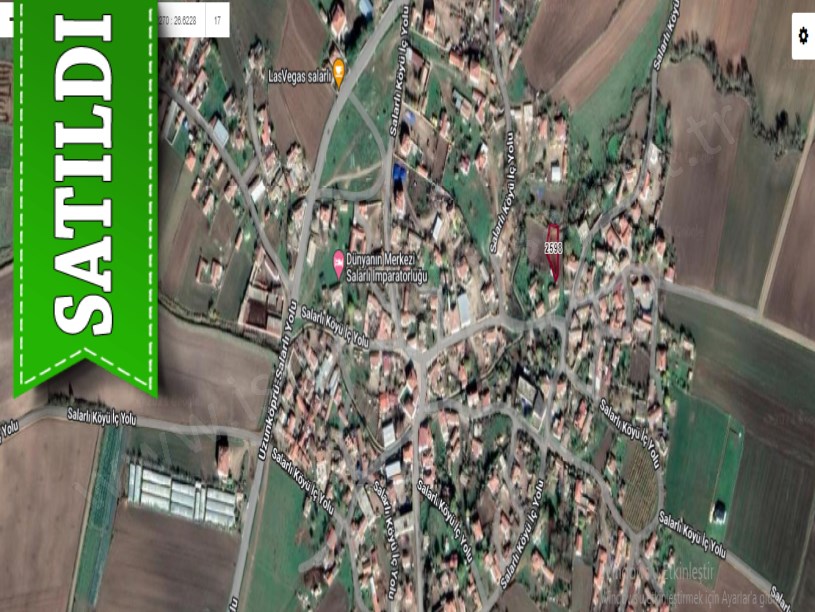 Edirne Uzunköprü Salarlı Köyünde Satılık Arsa , 530 m2 İmarlı Şehir Merkezinde 