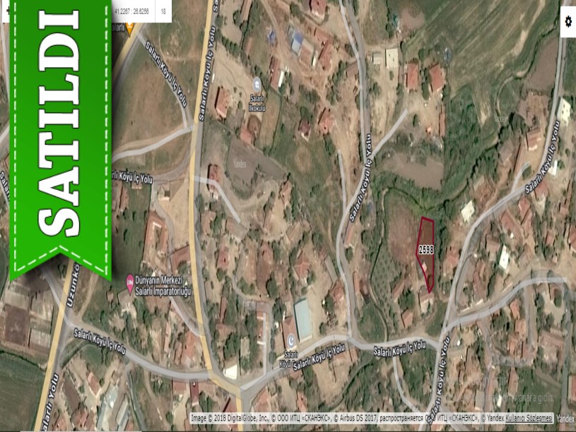 Edirne Uzunköprü Salarlı Köyünde Satılık Arsa , 530 m2 İmarlı Şehir Merkezinde 