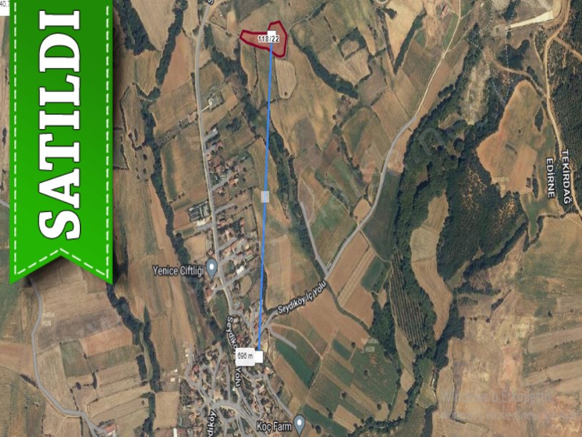 Edirne Keşan Seydiköy Satılık Tarla , 5,400 m2 İmara Yakın Yolu Var Müstakil